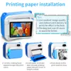 Digital Cameras DIY Printting Children's Camera With Thermal Paper Digital Po Camera Selfie Kids Instant Print Camera Boy's Birthday Toy Gift 230518