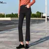 Kvinnors jeans koreanska sommaren hög midja slim flare jeans kvinnor avslappnad elegant ankel längd denim byxor söta vaqueros stretch jeansy pantalones 230519