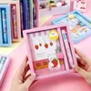 Set 64 Sheets Hand Book With Lock 6-color Ball-point Pen Girl Diary Primary School Kids Stationery Accessories