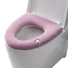 Coprisedili per WC Tappetino con manico ricamato Anello lavabile universale Coprifamiglia Cuscino caldo ispessito