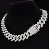 Chokers Erkekler Kadın Hip Hop Zinciri Kolye Moda Partisi 20mm Genişlik Elçilik Küba Zincirleri Kolye Hiphop Buzlu Bling Mücevher 230518