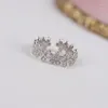 Cluster Rings Unique Designer Fashion Women Floral Real 925 Sterling Silver Adjustable Ring For