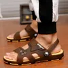 Slippers Open-Toe 4d4ff Gladiator Platform Outdoor Beach Roman Anti-Skid Summer Casual Chores Sandals pour hommes 230518