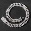 18mm 3 rad S925 Silver Moissanite Diamond Hiphop Cuban Link Chain for Women Men Fashion Jewelry Body Chain