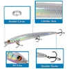 Ami da pesca 10PCSlot Long Minnow Lure 13cm 15g Floating Hard Wobbler Crankbait Occhi 3D Esca artificiale Trota Luccio Carpa 230518