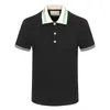 Polo da uomo 2023 Polo da uomo T-shirt firmata High Street Ricamo Polo con risvolto tinta unita Stampa giarrettiera Abbigliamento in cotone di alta qualità Magliette Polo