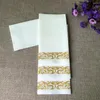 Serviette de table Serviettes en papier Serviettes imprimées Mouchoir à main Impression décorative Tissu Serviette Floral Serviette dorée Invité Salle de bains