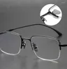 Solglasögon ramar Pure Titanium Half Rim glasögonram Retro Män Optiska glasögon Japansk handgjorda recept Vintage Glasögon för kvinnor