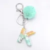 Keychains Letter Pendant Keychains Key Chains Holder for Women Cute Glitter Keyring Charm Couple Bag Charms Gifts