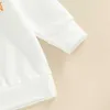 Kledingsets Peutermeisjeskleding Halloween Letter Print Sweatshirt met lange mouwen, ronde hals en uitlopende broek met elastische taille