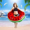 Inflatable Floats Tubes Watermelon pattern adult children's table mat swimming pool party swim ring summer beach floating water sports P230519 good