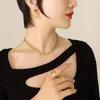 Creolen Romantische süße und sanfte Dame Ins liebevolle Titanstahl einfache handliche stilvolle koreanische Modeaccessoires