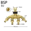 لوازم حديقة أخرى 3/4 "2/4-way النحاس التجميلي خرطوم حديقة الخفقان y-ty-type موصل الموصل الصنبور للحنفية في الهواء الطلق وحنفية G230519