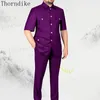 Мужские костюмы Blazers Thornike Taildor Made Men Suit 2 Классические темно-серый свадебный костюм для мужчин Slim Fit Tuxedos костюм Мариб Homme 230519