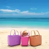 New Fashion Outdoor Hollow Silicone Large EVA Beach Bag Summer Women EVA Basket Women Outdoor Travel Handbag Storage Bag 230516