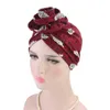 Beanies Fashion Women Muslim Hat Retro Flower Turban Head Cancer Chemo Beanie Scarf Wrap Cap Skullies Turban1 Scot22