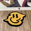 Carpets Trippy Smile Tufting Rug Handmade Bedroom Kitchen Toilet Mat Funny Custom Smile Rug Non-Slip Abosrbent Bath Doormat T230519