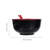 Dinnerware Sets Ramen Bowl Kitchen Supplies Bowls Soup Plastic Tableware White Salad Practical Melamine Rice Containers