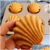 Baking Moulds Mods 6 Cup Carbon Steel Mold Sea Shell Shape Chocolate Cake Madeleine Pan Bakeware Decorating Tools Drop Delivery Home Dhxkz