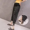 Street Hip Hop Maternity Bottoms Pants Black With White Dot Pattern Outdoor Casual Wear Women Ordinary Harem Trousers Thin bekväm BA025 B23