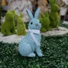 庭の装飾バニーの置物のウサギ彫刻裏庭のデスクトップアートアウト屋外彫像用のイースター装飾芝生芝生230518