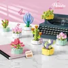 Blokken Succulent Ingemaakte Mini Bouwstenen Creatieve Bloemen Bonsai Model Speelgoed voor Meisjes Jongens Gift Desktop Decoratie R230701