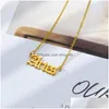 Pendant Necklaces Zodiac Necklace For Women Gemini Taurus Aries Leo Aquarius Stainless Steel Constellation Jewelry Gift Collier Drop Dhlp1