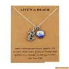 Подвесные ожерелья морские волны морские волны Seahorse Beach Ocean Pendants морские черепахи песчаная доллар русалка женщины мужские ювелирные украшения Dhw0k