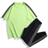 Mens Tracksuits Marca Sportswear Set Two Piece Camisetas Sweatpants Tracksuit Masculino Ternos Esportivos Jogging Listrado Khaki Branco 230518