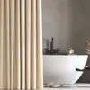 Cortinas de chuveiro Luxo Curta de linho de imitação de luxo Banho à prova d'água para banheira de banheira grande tampa de banho com ganchos de metal 230518
