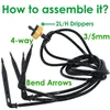 Other Garden Supplies KESLA Greenhouse Drip Irrigation 4-way 3/5mm Drip Arrow 2-way Transmitter Irrigation Watering System for Bonsai Garden 10/20set G230519