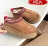 UG GS 2023 Designer Australia Boots Classic Ultra Mini Tazz Suede Platform Snow Boot Women Slippers Fårskinn Shearling Chestnut Antelope Brown Winter