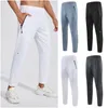 LL-5589 Calças masculinas Roupas de ioga homens que executam treinador Long Pant esportes de verão Summer Breoups respirável para adultos de roupas esportivas de ginástica Fitness Use Fast Dry Elastic Dry Dry