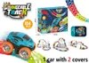 Diecast Model Rechargeable Kids Track For Boy Flexible with LED LightUp Race Car Set Antigravity Assembled Gift for Kid 230518