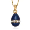 Pendant Necklaces Yaffil Lovely Charm Necklace For Kids Mini Size Brass Vintage Egg Crystal Rhinestone Gift Men Jewelry Drop Deliver Dhleh