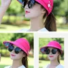 Chapeaux à bord large 1pcs Sun Shade Hat Hat Cap de plage A réglable Chapeau imprimé d'été ajusté UV-ATI ACCESSOIR FLORAL OUTDOOR O9P1