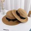 Chapeaux à large bord pour femmes homme chapeau été soleil Vintage mode nœud haut plage paille vacances voyage Panama Chapeu Feminino Eger22