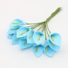 Flores decorativas 12pcs Artificial Flower Bouquet