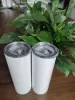 US CA Warehouse 20oz sublimering Tumbler Blank Rostfritt stål Tumbler Diy avsmalnande koppar Vakuumisolerade 600 ml biltumbler Kaffemuggar G0519