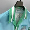 Men's designer shirt summer short sleeve casual button up shirt printed bowling shirt beach style breathable T-shirt clothing #84