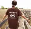 Homens camisetas Dauthter do Kingback printOversized Camiseta Christian Baseado Tee Solto Inspirando Mulheres Casual Algodão Estético Top 230519