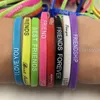 Catena Confezione da 200pcs Multicolor Love Friednship Style Wrist Cuff Power Elasticità del braccialetto in silicone 230518