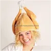 パーティーハットローストトルコ帽子感謝祭の日面白いADTS衣装オレンジコスチュームドレスアップ小道