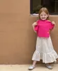 Roupas Conjuntos 2023 Summer Light Luxury Fashion Kids Kids T-shirt Saia confortável e casual Boutique de duas peças estilo simples