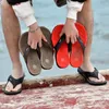 Slippers Jumpmore Men Mass Massage Flip Flops Summer Eva Slippers Beach Sandals Fashion Casual обувь размер 40-45 230518