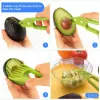 3 in 1 avocado slicer multifunction fruit snijwerk gereedschap mes plastic peeler separator shea corer boter gadgets keuken groente gereedschap