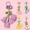 Schlüsselanhänger Gestrickte Blume Schlüsselbund Mode Gehäkelte Glocke Orchidee Blume Frauen Schlüsselring Rucksack Tasche Anhänger Schmuck Geschenk