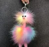 Coloré Boule De Fourrure Porte-clés Party Favor Mignon En Peluche Autruche Ornements Forme Animale Sac À Dos De Voiture Acces NOUVEAU FY3458