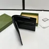 Designer Wallets For Man and Women Cowhide Fashion Luxury Hoge kwaliteit Black Card Holder Cowhide Korte portemonnee Munt Portemuleert echt leer