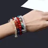 Charm Armband 5 PCS Fashion7 Healing Armband Oregelbundet Natural Gemstone Chip